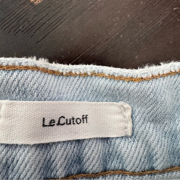 FRAME le cutoff Denim Blue Jean Shorts Distressed Frayed Hem 28 - Picture 5 of 8